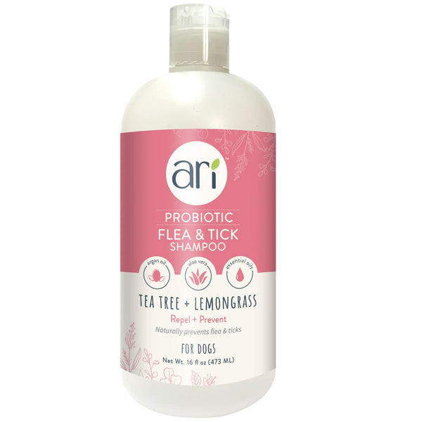 Health Extension Ari Probiotic Flea & Tick Shampoo Tea Tree & Lemongrass For Dogs, 16-oz