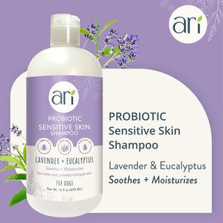 Health Extension Ari Probiotic Sensitive Skin Shampoo Lavender Plus Eucalyptus For Dogs