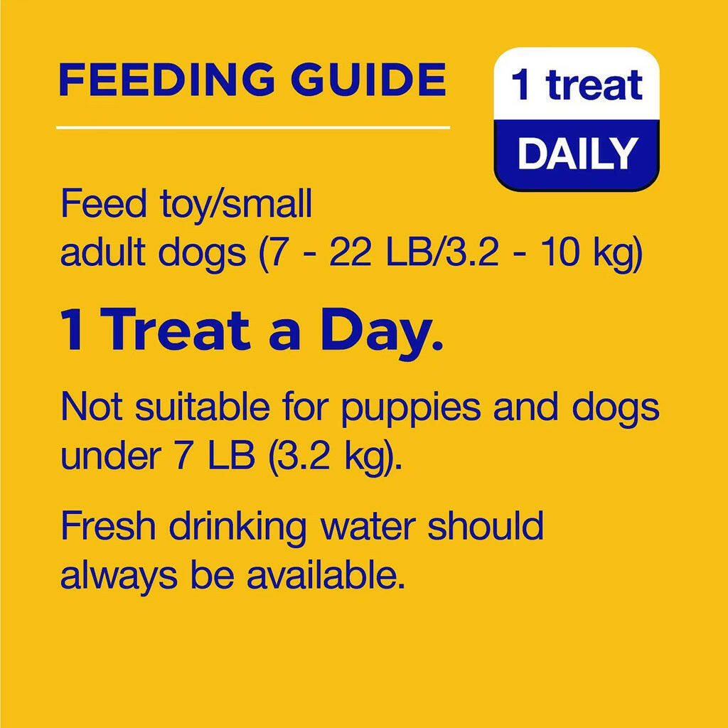 Pedigree Dentastix Mini Original Chicken Flavor Dental Dog Treats feeding guide