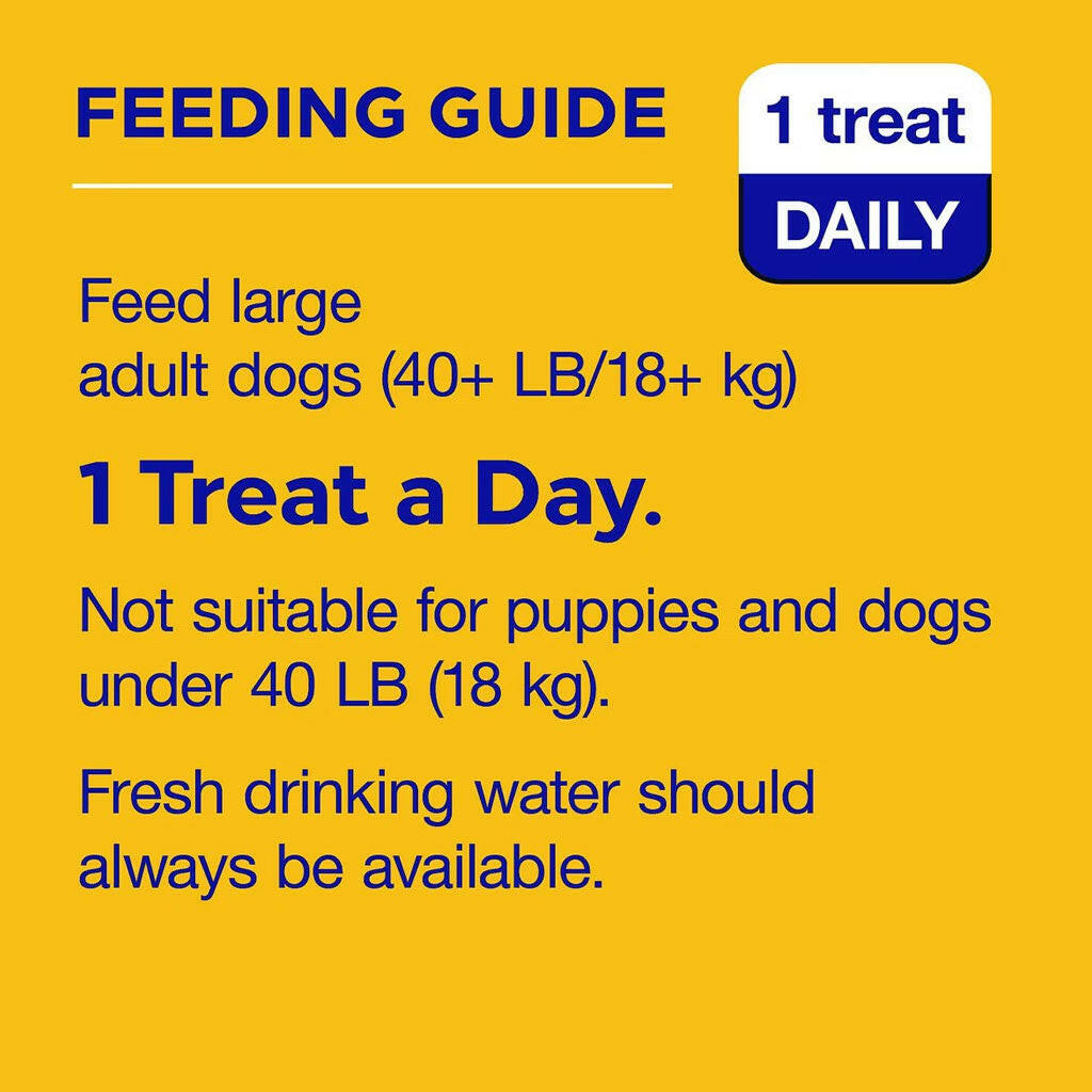 Pedigree Dentastix Large Original Chicken Flavor Dental Dog Treats feeding guide