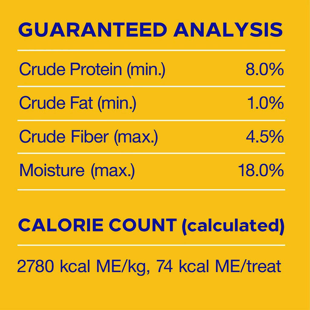 Pedigree Dentastix Dual Flavored Bacon & Chicken Flavored Large Dental Dog Treats guaranteed analysis