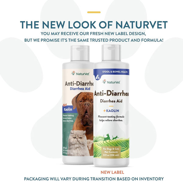 NaturVet Anti-Diarrhea Liquid Diarrhea Aid with Kaolin For Dogs  Cats