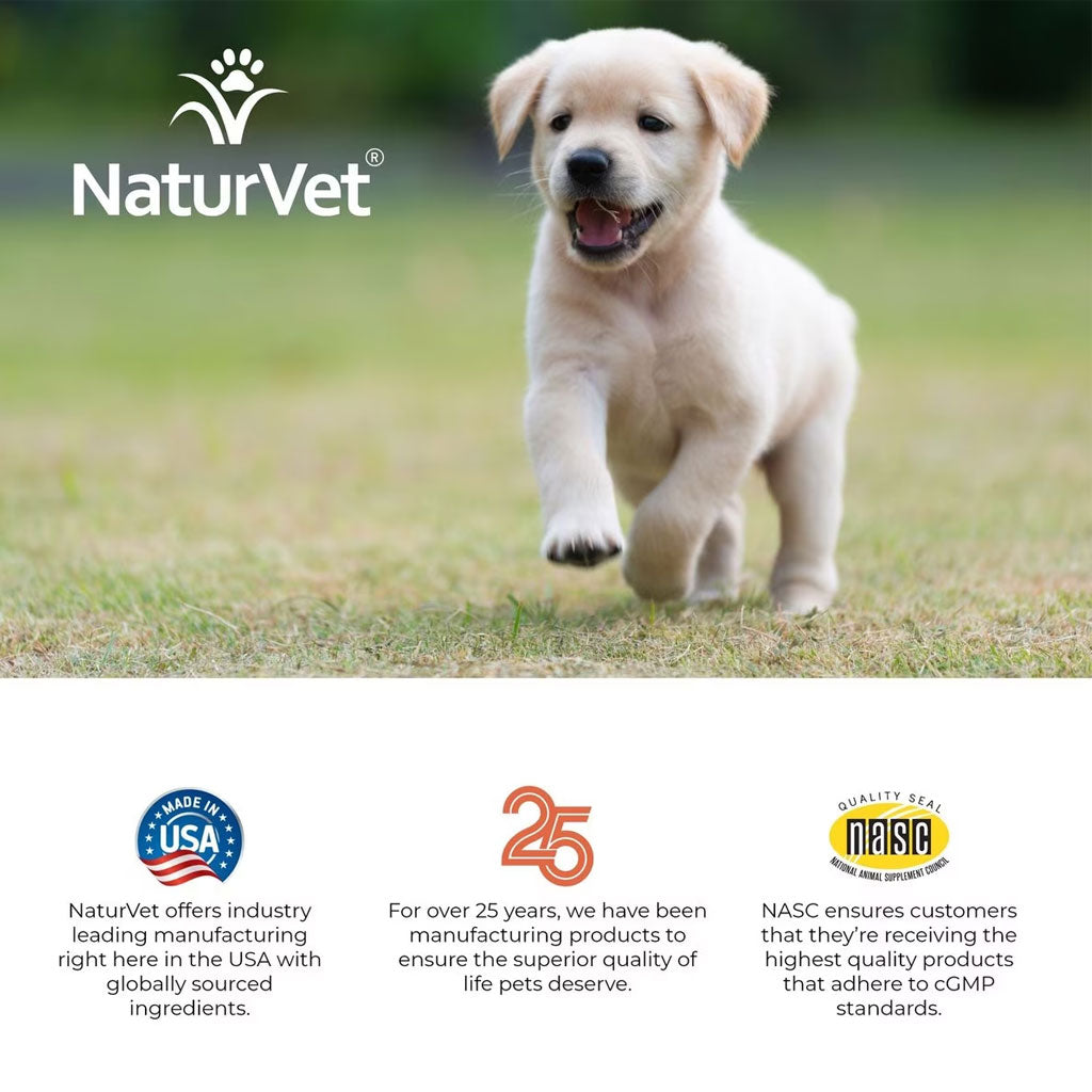 NaturVet VitaPet Puppy Plus Breath Aid Chewable Tablets Multivitamin for Dogs