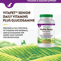 NaturVet VitaPet Senior Daily Vitamins Plus Glucosamine Dog Supplement