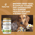 NaturVet Brewer's Dried Yeast Formula with Garlic Flavoring Plus Vitamins for Dogs & Cats