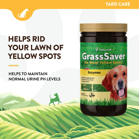 NaturVet GrassSaver Plus Enzymes Wafers for Dogs