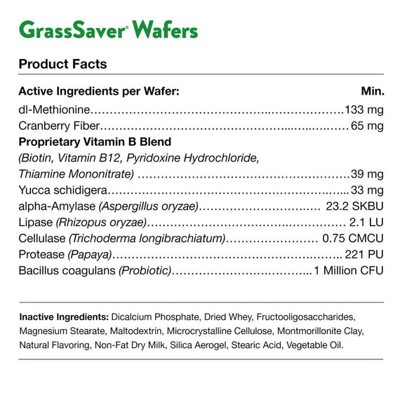 NaturVet GrassSaver Plus Enzymes Wafers for Dogs