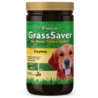 NaturVet GrassSaver Plus Enzymes Wafers for Dogs, 120 count