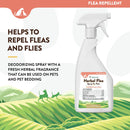 NaturVet Herbal Flea Spray for Pets with Essential Oils for Dogs & Cats