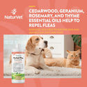 NaturVet Herbal Flea Shampo for Pets Plus Essential Oils for Dogs & Cats