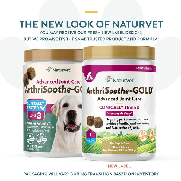 NaturVet ArthriSoothe Gold Advanced Joint Care Level 3 Soft Chew for Dogs & Cats