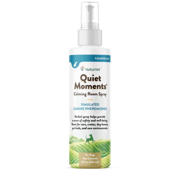 NaturVet Quiet Moments Herbal Calming Room Spray  for Dogs, 8-oz