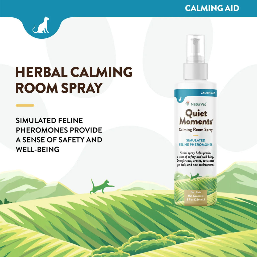 NaturVet Quiet Moments Herbal Calming Room Spray  for Cats