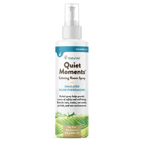 NaturVet Quiet Moments Herbal Calming Room Spray  for Cats, 8-oz