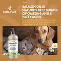 NaturVet Salmon Oil Daily Support + Omegas for Dogs & Cats