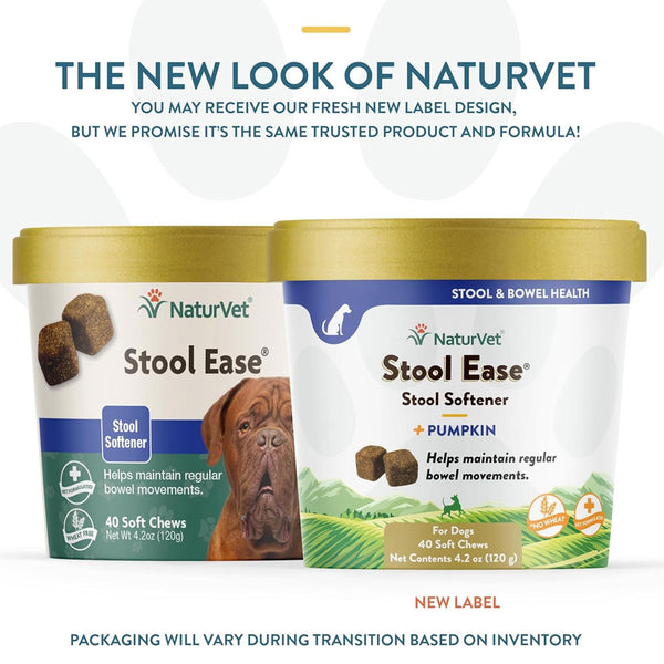 NaturVet Stool Ease Soft Chews Stool Softener with Pumpkin for Dogs