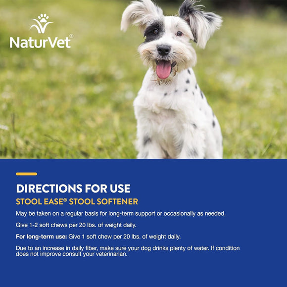 NaturVet Stool Ease Soft Chews Stool Softener with Pumpkin for Dogs