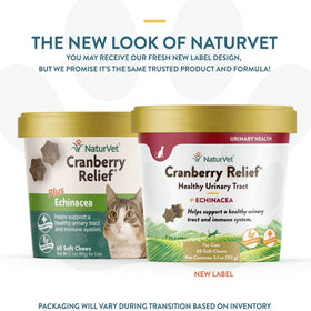 NaturVet Cranberry Relief Plus Echinacea Soft Chew Urinary Supplement for Cats