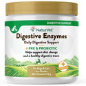 NaturVet Digestive Enzymes Powder Daily Digestive Support Plus Pre & Probiotic for Dogs, 4-oz