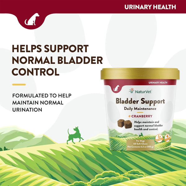 NaturVet Bladder Support Daily Maintenance with Cranberry Soft Chews for Dogs