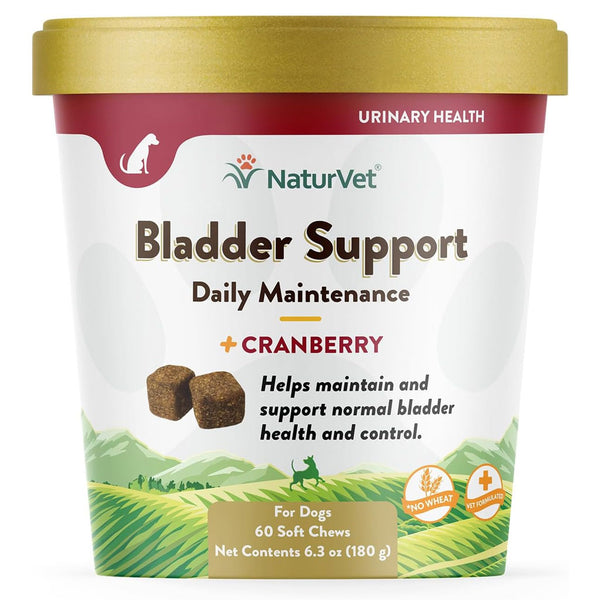 NaturVet Bladder Support Daily Maintenance with Cranberry Soft Chews for Dogs, 60 count