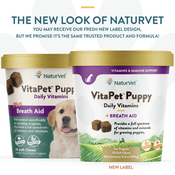 NaturVet VitaPet Puppy Daily Vitamins  Plus Breath Aid Soft Chews for Puppies