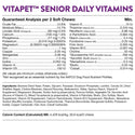 NaturVet VitaPet Senior Daily Vitamins Plus Glucosamine ingredients