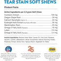 NaturVet Tear Stain Supplement Soft Chews with Lutein for Dogs & Cats