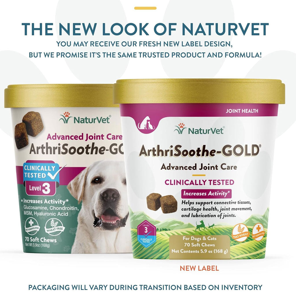 NaturVet ArthriSoothe Gold Advanced Joint Care Level 3 Soft Chew for Dogs & Cats