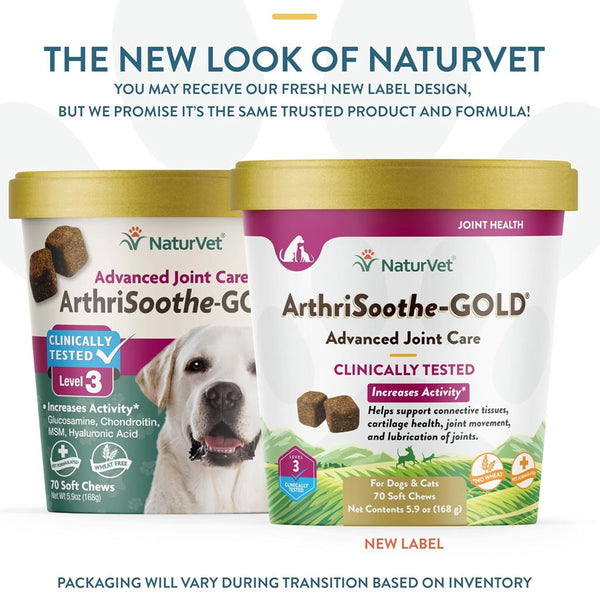 NaturVet ArthriSoothe Gold Advanced Joint Care Level 3 Soft Chew for Dogs & Cats