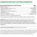 NaturVet Digestive Enzymes Soft Chews Daily Digestive Support Plus Pre & Probiotic for Dogs