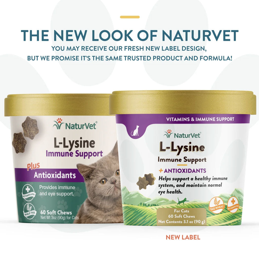 NaturVet L-Lysine Immune Support + Antioxidants Soft Chews for Cats