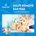 NaturVet Ear Wash Bay Powder Scent + Tea Tree Oil for Dogs & Cats