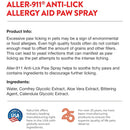NaturVet Aller-911 Anti-Lick Allergy Aid Paw Spray with Aloe Vera for Dogs & Cats