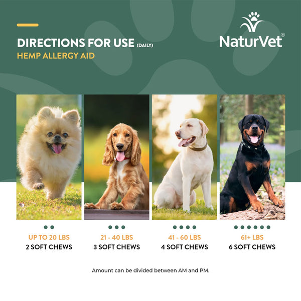 NaturVet Hemp Allergy Aid Hemp Seed directions