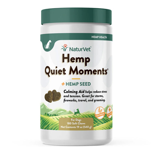 NaturVet Hemp Quiet Moments Plus Hemp Seed Soft Chews for Dogs