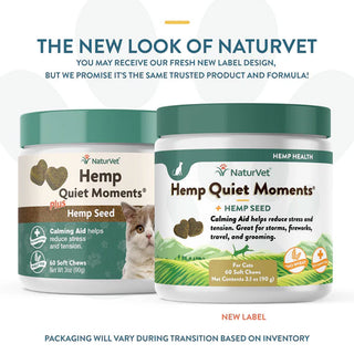 NaturVet Hemp Quiet Moments Plus Hemp Seed Soft Chews for Cats