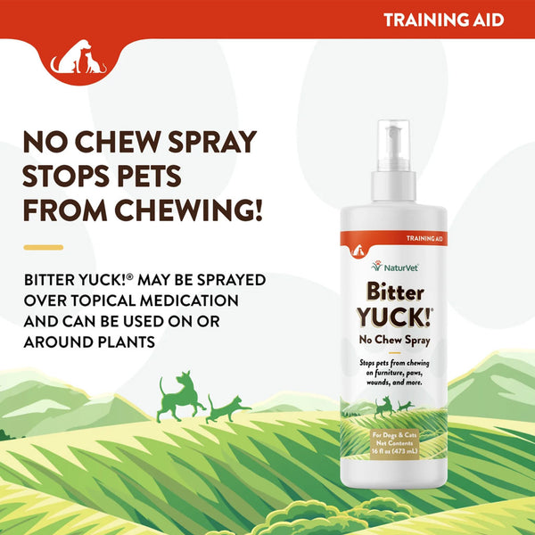 NaturVet Bitter Yuck! No Chew Spray for Dogs & Cats