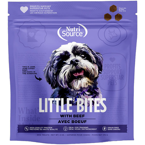 NutriSource Little Bites with Beef Dog Treats, 6-oz