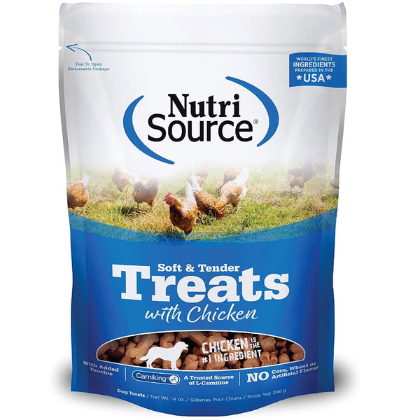 NutriSource Soft Tender Dog Treats with Chicken, 14-oz