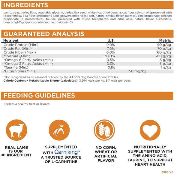 NutriSource Soft Tender Dog Treats with Lamb