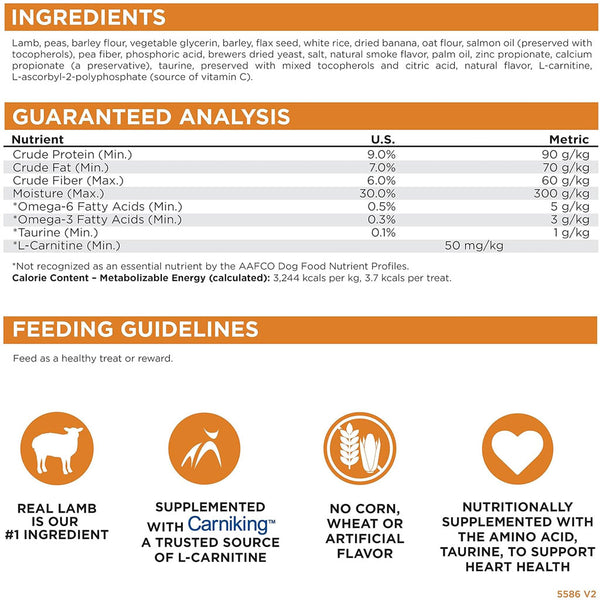 NutriSource Soft Tender Dog Treats with Lamb