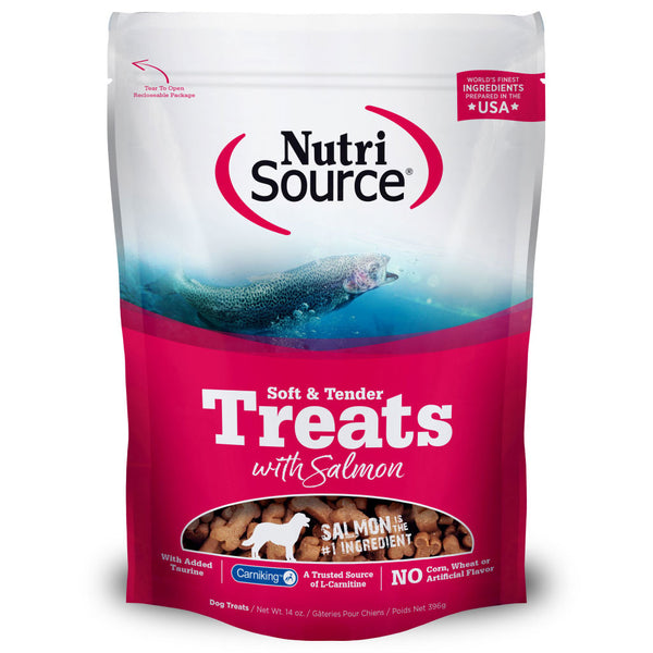 NutriSource Soft Tender Dog Treats Salmon, 14-oz