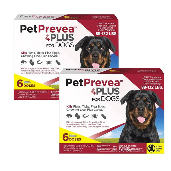 PetPrevea Plus Topical Treatment for Dogs 89-132 lbs (12 doses)