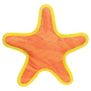 Star-shaped toy with orange body and yellow border on a white background