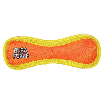 Duraforce Bone Tiger Dog Toy Orange & Yellow