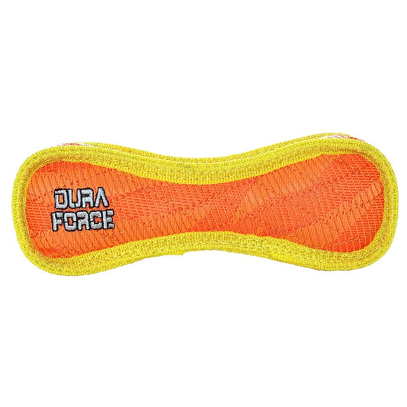 Duraforce Bone Tiger Dog Toy Orange & Yellow