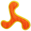 Orange and yellow dog toy on a white background