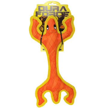 Duraforce Lizard Tiger Pink Orange & Yellow Dog Toy