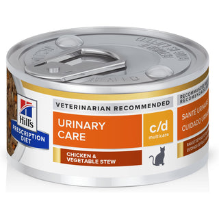 Hill's Prescription Diet c/d Multicare Urinary Care Chicken & Vegetable Stew Canned Cat Food, 2.9 oz, 24-pack wet food
